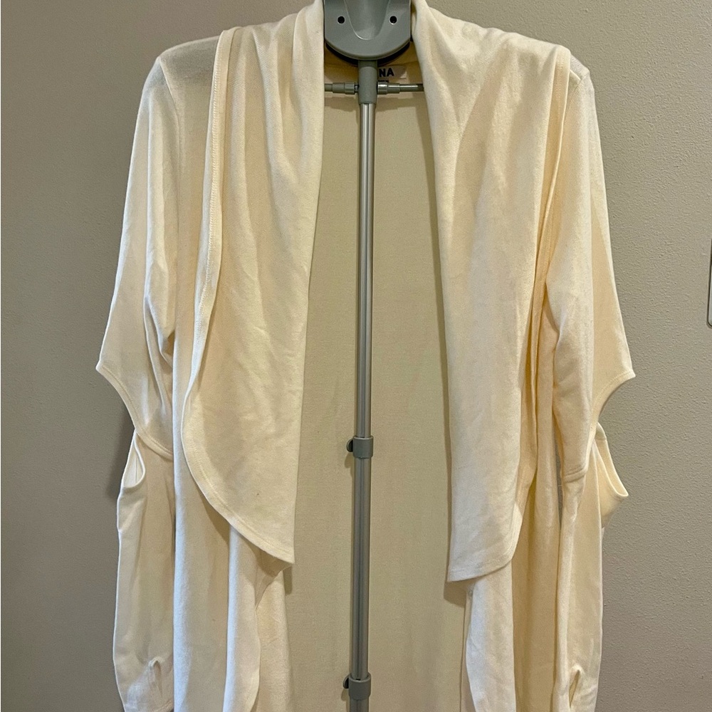 LNA Soft Cream Drape Cardigan